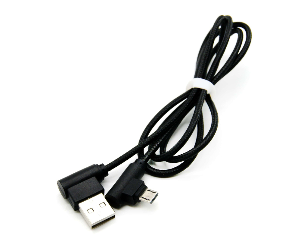 Кабель USB - Micro Lace L (черный) 1м
