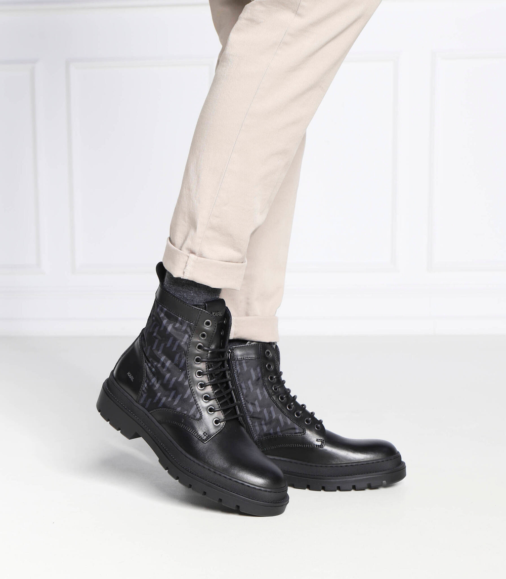 Кожаная обувь outland Karl Lagerfeld - черный(KL11256)