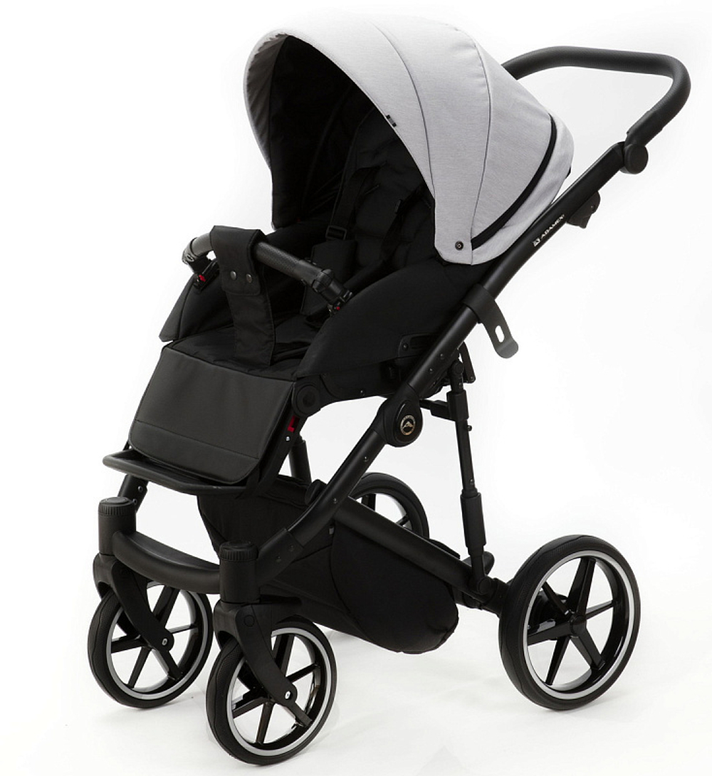 Детская коляска Adamex Mobi 2 в 1 M-PS104 (СВ.СЕРЫЙ+СВ.СЕР.КОЖА)