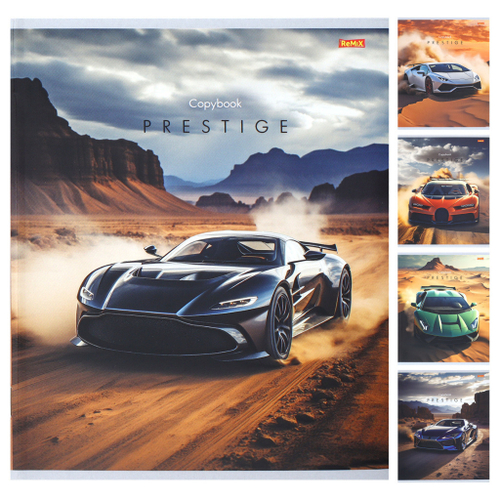 Тетрадь 48 л. клетка РЕМИКС Авто и пустыня (48-3908)