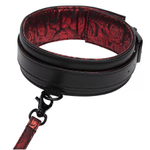 Двусторонний ошейник с поводком Fifty Shades of Grey Sweet Anticipation Collar with Leash Black-Red
