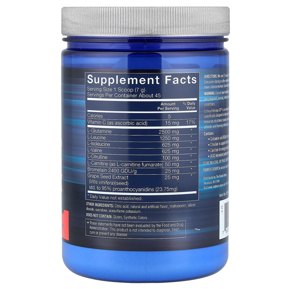 BodyTech, Critical Aminos XT®, аминокислоты для приема во время и после тренировки, фруктовый пунш, 315 г (11,1 унции)