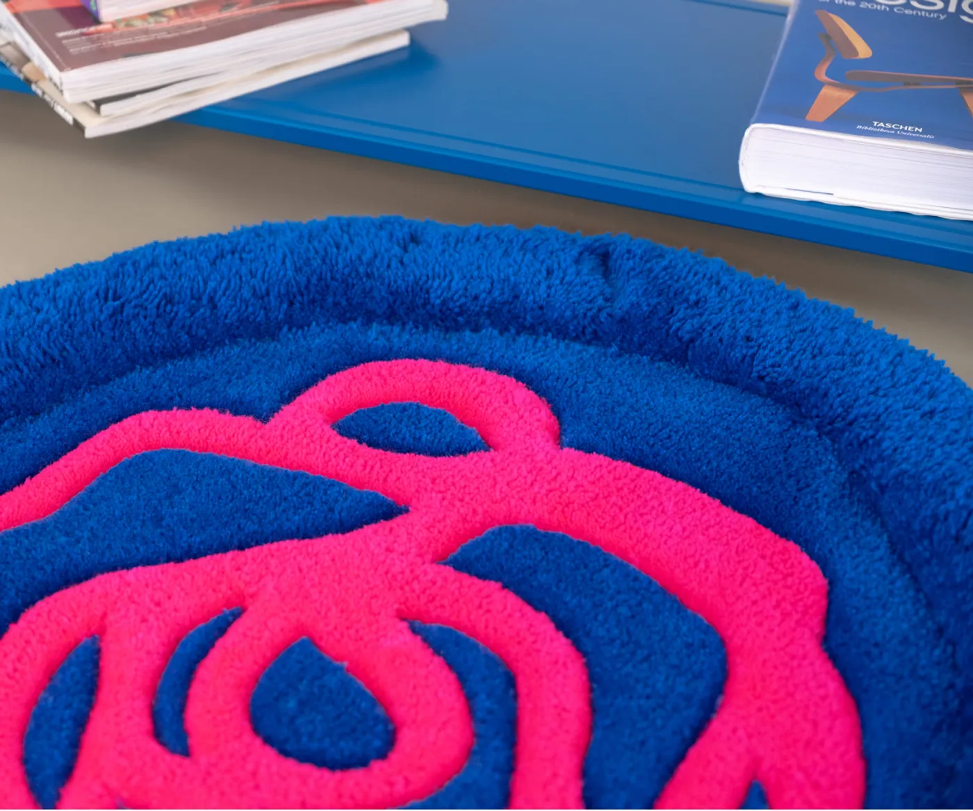 Коврик-лежанка синяя, 70х70