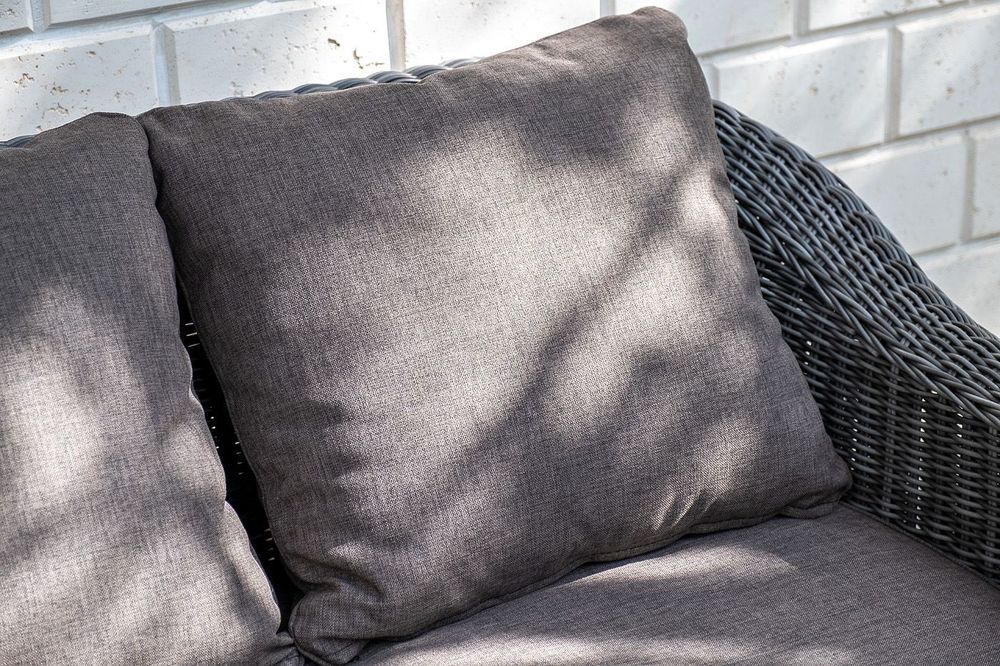 "Кон Панна" диван из искусственного ротанга двухместный, цвет графит