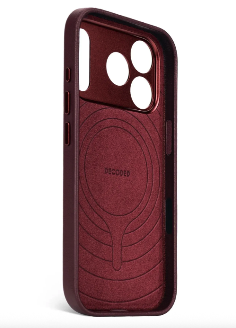 Чехол Decoded Leather Backcover для iPhone 17 Pro темно-рубиновый