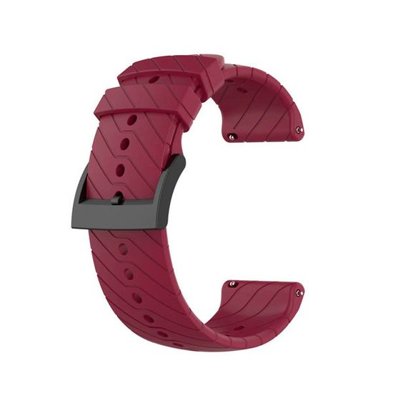 Силиконовый ремешок Suunto 24 mm для 9 / 9 Baro / 7 / D5 / Spartan Sport быстросъемный (Athletic 3) (Вишневый)
