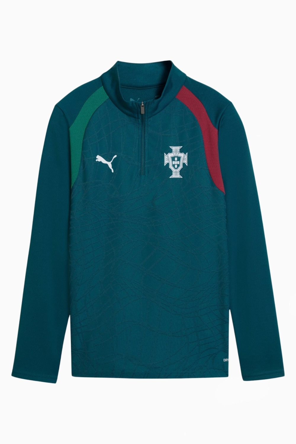 Кофта Puma Portugal 2026 Training 1/4 Zip Junior - зеленый