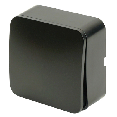 Выключатель открытой установки 1-клавишный, STEKKER, 250В, 10А, IP20, серия София, черный матовый, MSW10-10-05 49471