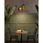 Светильник подвесной каскадный aurora, D40 см, зеленый/серый