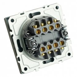 Переключатель перекрестный двухклавишный без рамки Stekker Эмили 50166