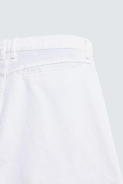 ZARA ШОРТЫ ЧИНОС RELAXED FIT, БЕЛЫЙ