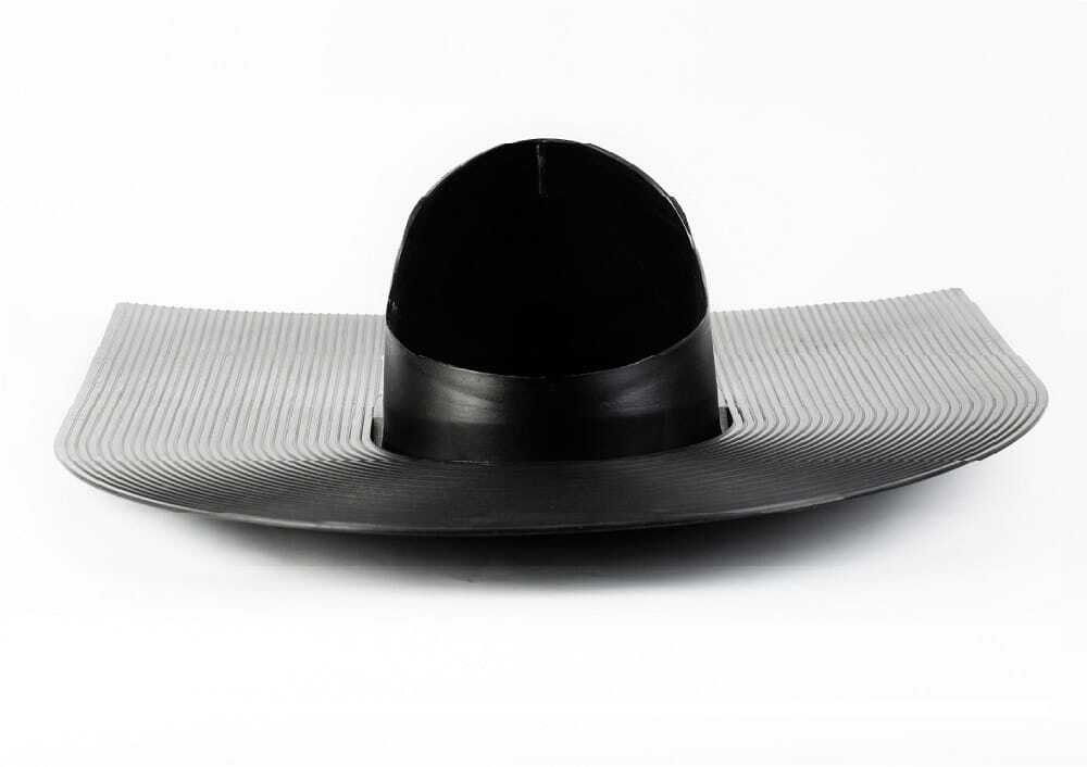 Турбодефлектор TD160 НСТ, вент. выход утепленный высотой Н-500, проходной элемент для битумной кровли, черный