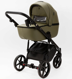 Детская коляска Adamex Nola Deluxe 3 в 1 N-SA21 (ХАКИ КОЖА)