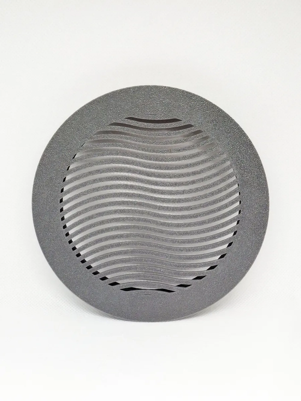 Решетка вентиляции с фланцем D 125 мм (пластиковая, серая)