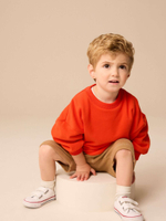 Толстовка и шорты в комплекте для мальчика Next E60-687, Красный, Светло-коричневый