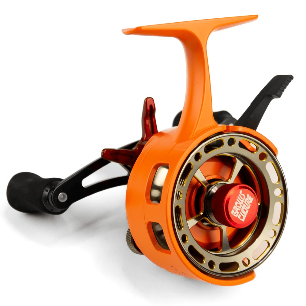 Катушка зимняя мультипликаторная Grows Culture Frozen L, Оранжевый (5+1BB, мет. шпуля)