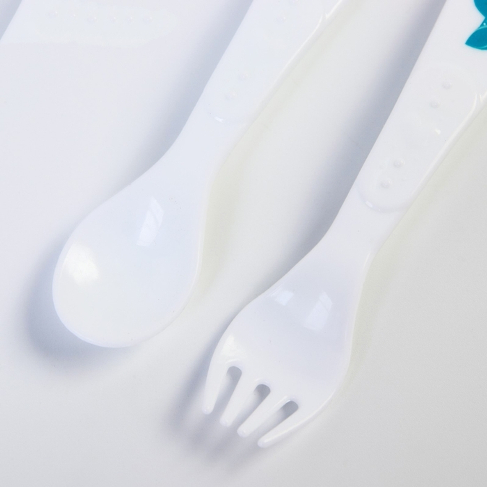 4839929 Набор для кормления: ложка и вилка «Для Малыша», от 5 мес., белый МИКС