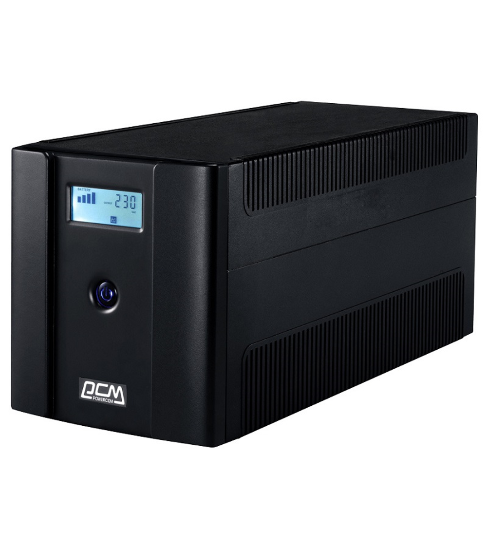 Источник бесперебойного питания Powercom Raptor, Line-Interactive, 2000VA/1200W, Tower, 4xSchuko, LCD, USB (1107537)