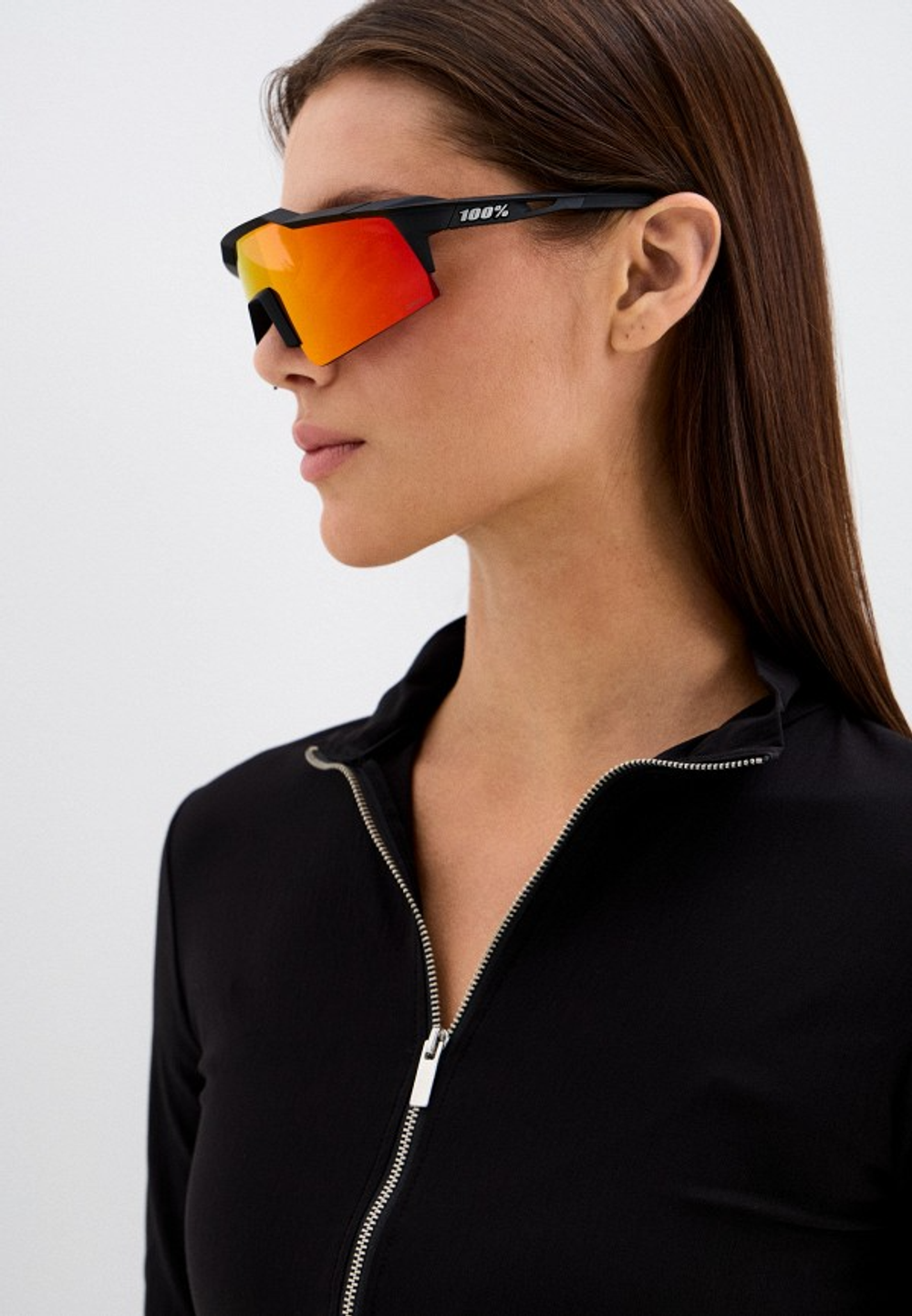 Спортивные очки с диоптриями 100% Speedcraft SL / Soft Tact Black / HiPER Red Multilayer Mirror Lens