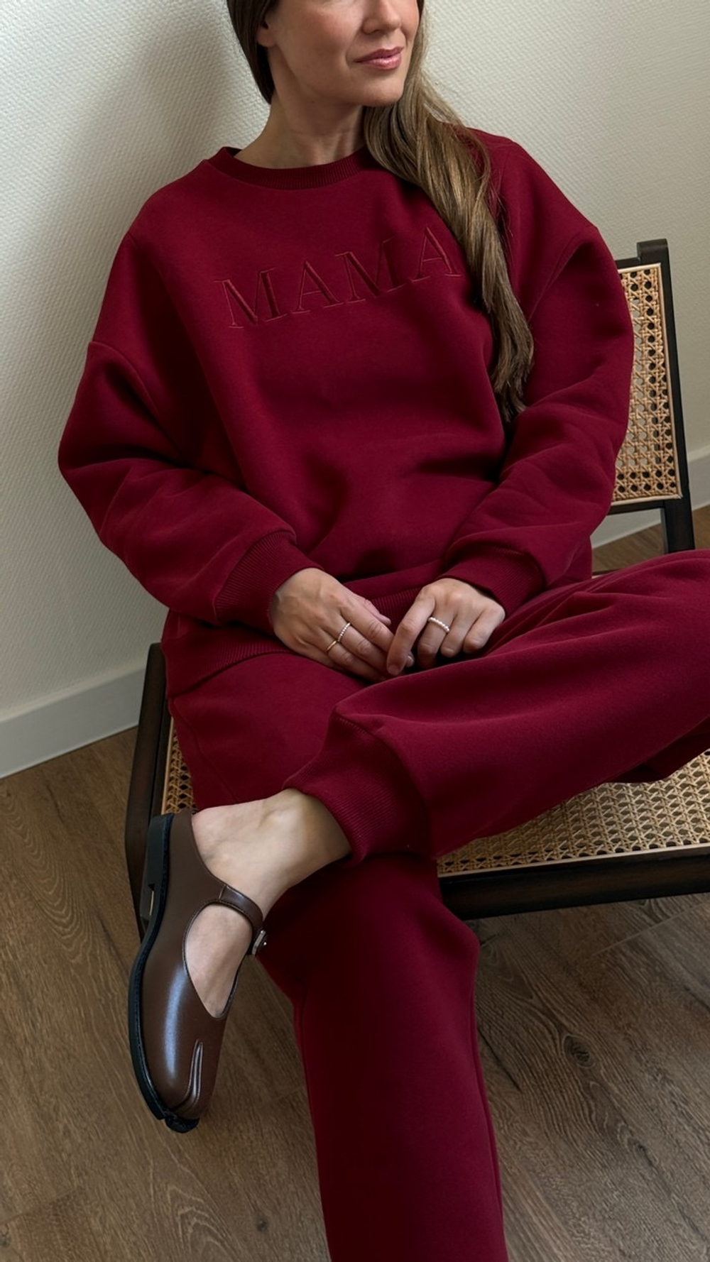 Брюки премиум утепленные, Винный