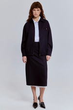 Бомбер в полоску из шерсти