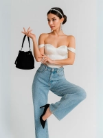 Сумка через плечо маленькая натуральная замша