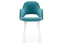 Стул на металлокаркасе Гутрид ромбы сзади белый / бирюзовый