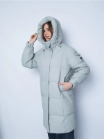 Куртка зимняя удлиненная с капюшоном