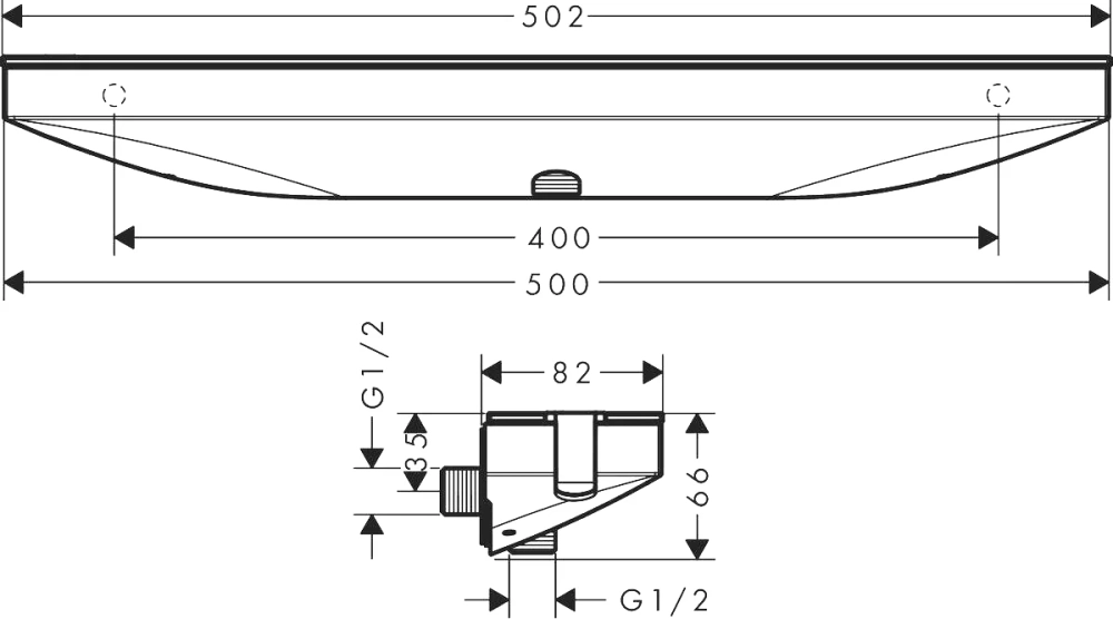 Шланговое подсоединение с держателем душа Hansgrohe FixFit Porter 500мм БЕЛЫЙ МАТОВЫЙ