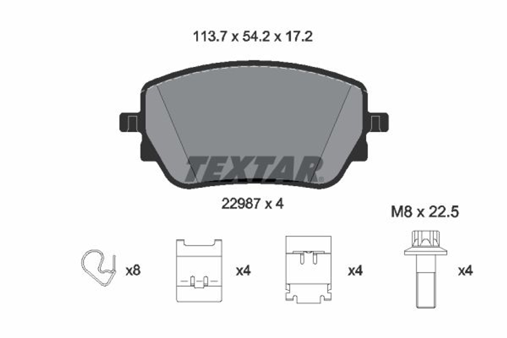TEXTAR - 2298701-TET - Brake Pad Set, disc brake