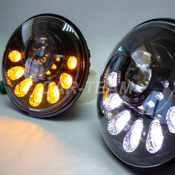 Фары светодиодные "ZMB" G0439 56Wx2 на Лада Нива 4x4, Урбан, ВАЗ 2101, 2102, УАЗ 3303, 469, УАЗ Хантер, Jeep Wrangler в стиле Мерседес Гелендваген (2шт)