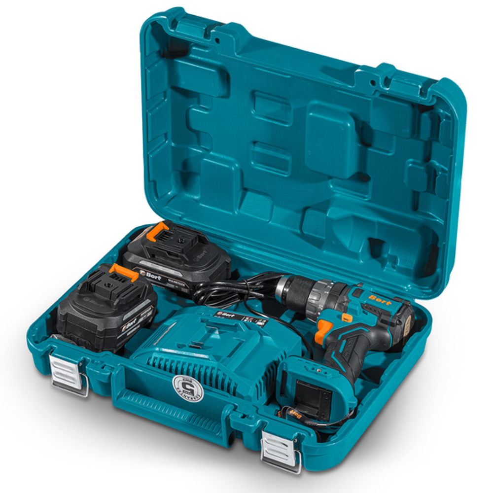 Дрель-шуруповерт аккумуляторная BORT BAB-21U (2X4А.Ч)  93414837