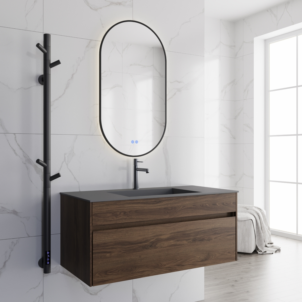 Тумба под раковину Vincea Chiara 1000 подвесная, 1 выкатной ящик soft-close, C.Oak