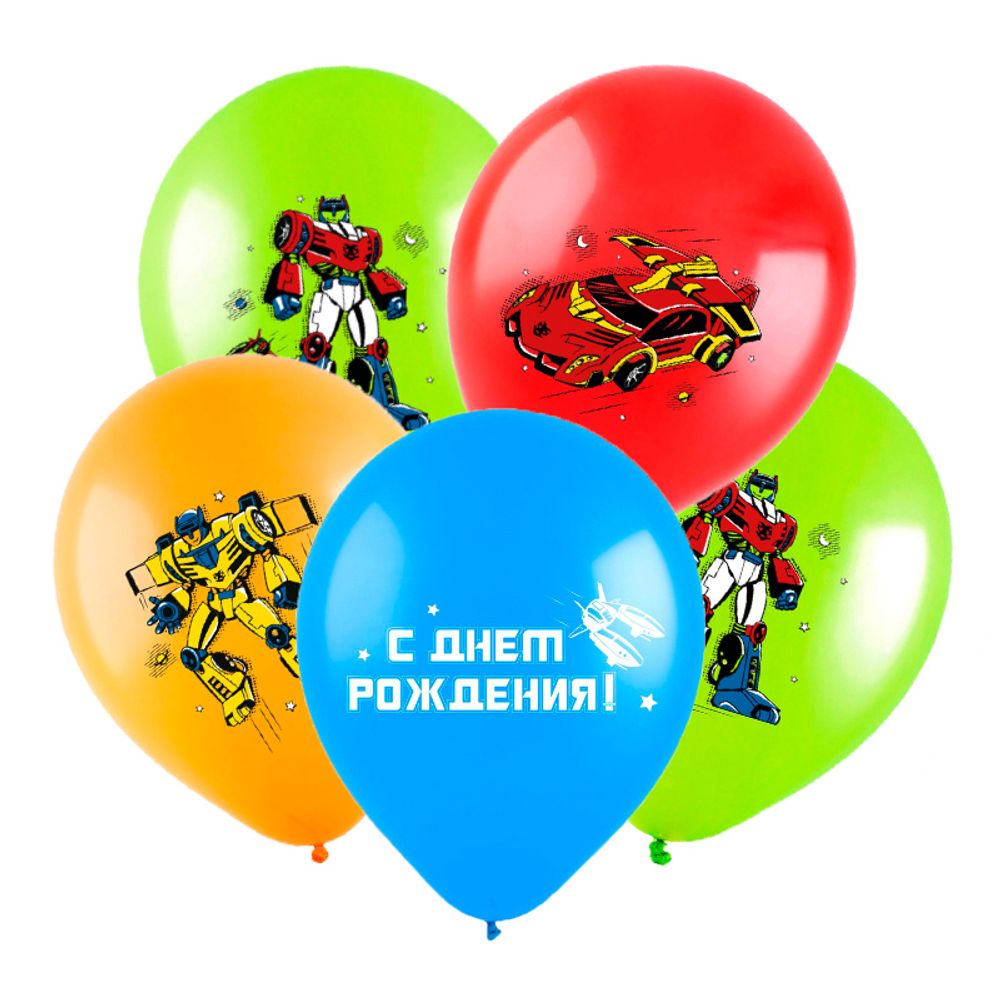 Шар 12" Ассорти Трансформеры Deco 10 шт