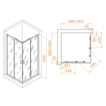 Душевой уголок RGW PA-39 900x900 03083999-11