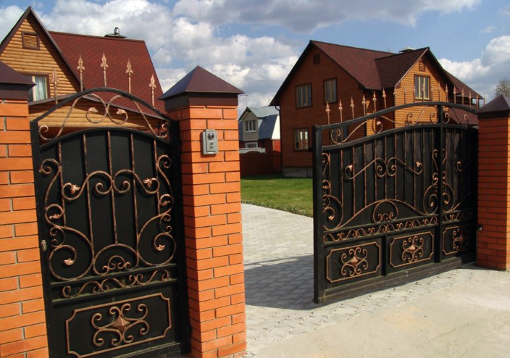 Ворота откатные кованые 12