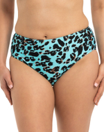 Бирюзовые плавки с леопардовым принтом (Размер: XXL) (Цвет: бирюзовый)