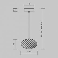 Подвесной светильник Maytoni Bruma MOD397PL-L10B3K