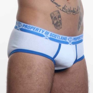 Мужские трусы брифы белые Aussiebum Property of Scotland White AB00127