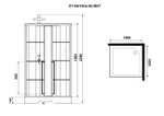 Душевая кабина Niagara Standart ST100/15QL/KL/BKT (100х100х225) низкий поддон(15см),черный,стекло прозрачное,3 места