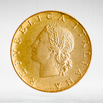 Italy 20 Lire 1976 R "Oak Branch", XF