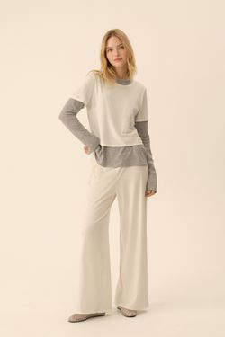 Брюки трикотажные (Ballet princess), молочные