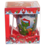 Кружка керамическая 370мл «Загадочный Дракон» с ложкой в подарочной коробке