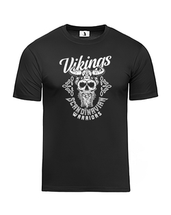 Футболка Vikings Scandinavian Warriors классическая прямая черная