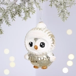 Ёлочная игрушка «Чудной пингвин» 7*5*10 см, Шампань