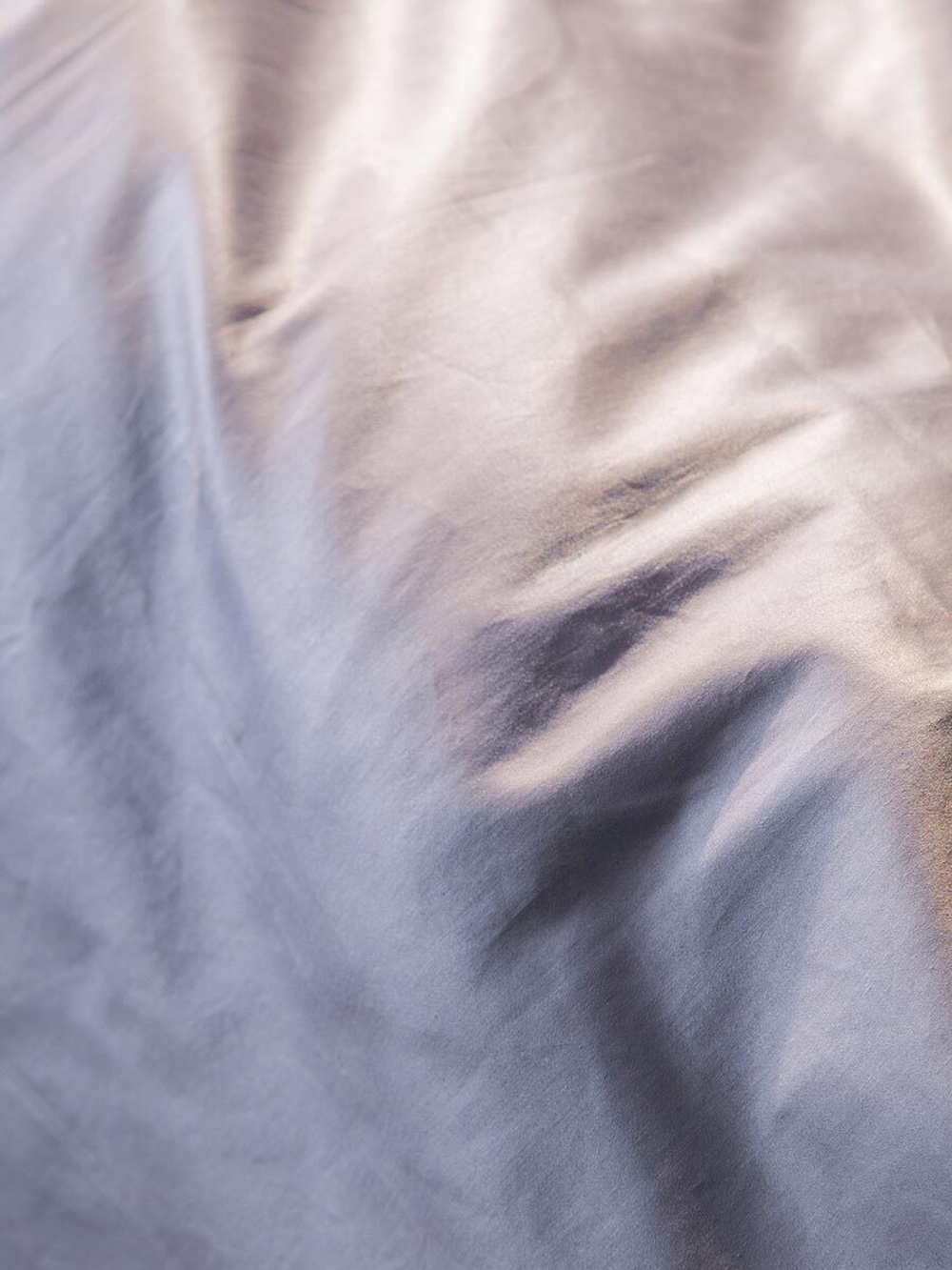 Комплект постельного белья из премиального сатина светло-серого цвета из коллекции essential, 150х20