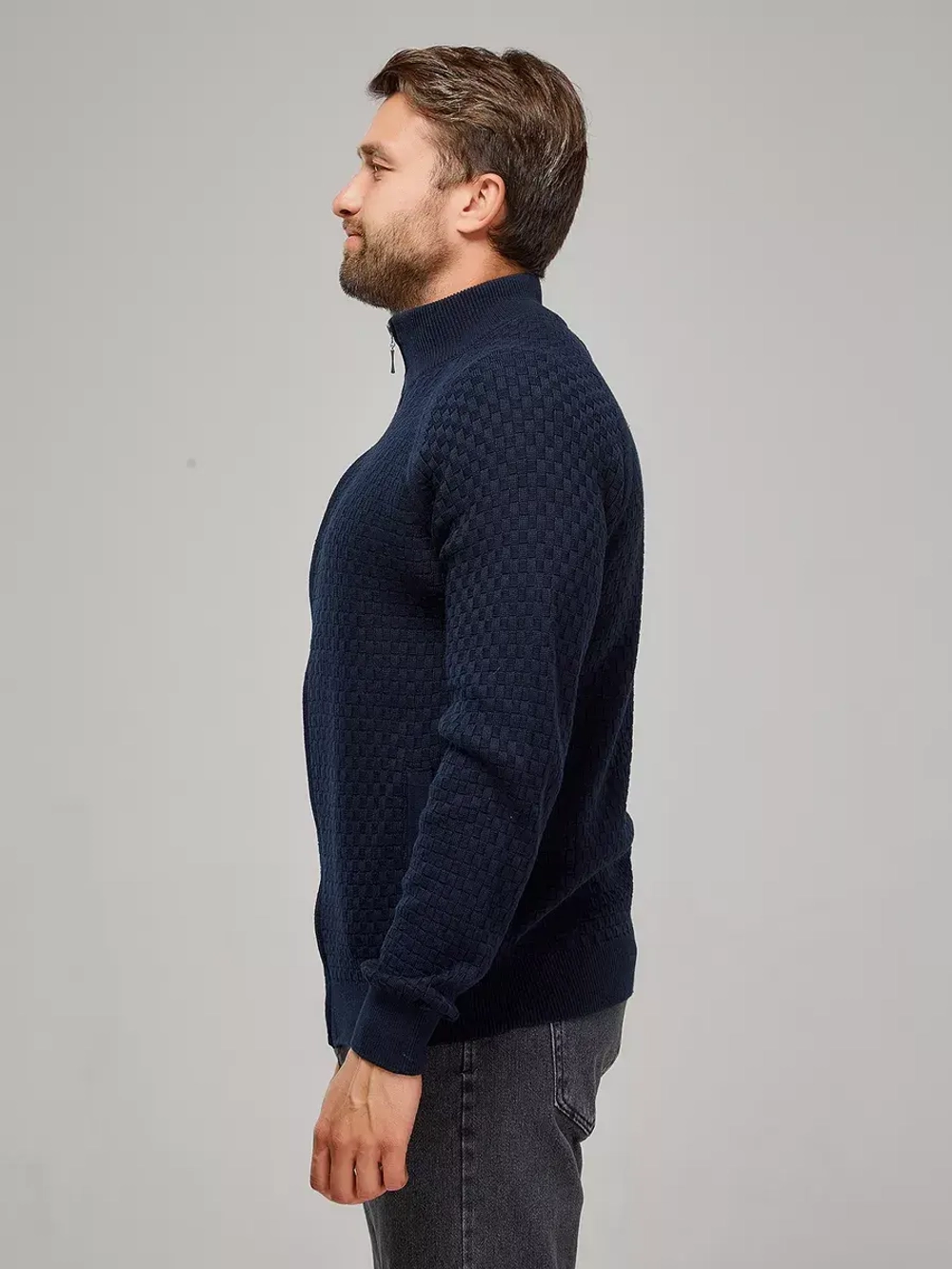 Кардиган на молнии с карманами