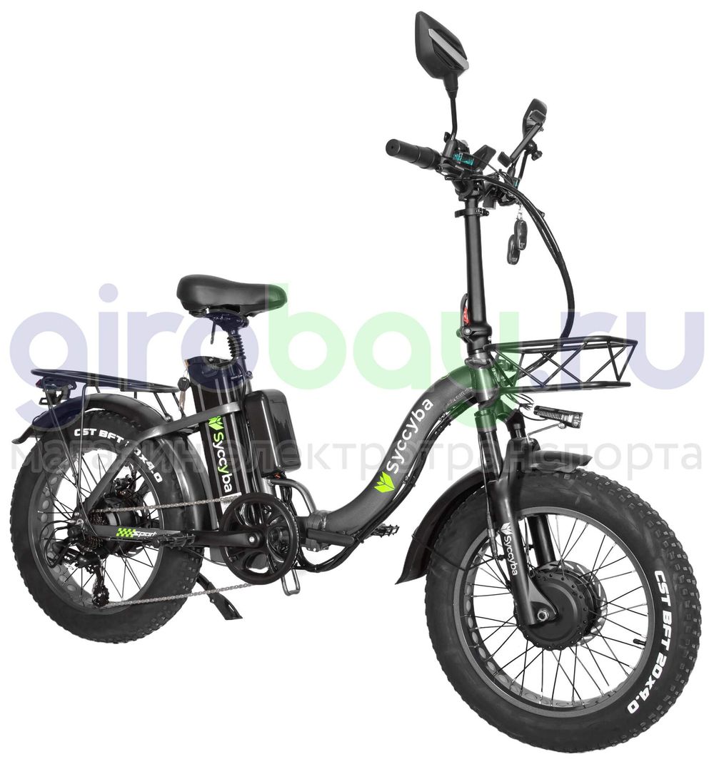 Электровелосипед Syccyba F11 Pro Dual 48V/23Ah (полный привод) - Серый обод фото №2