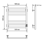 Полотенцесушитель MIXLINE TRIUMPH  60х50 (таймер, 312 Вт, 6 перекладин) электрический БЕЛЫЙ