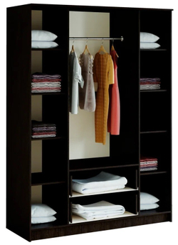 Шкаф 4-х дверный Фиеста, венге/лоредо